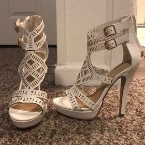 White heels from Charlotte Russe